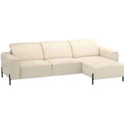 Hoekbank Dave rechts - elektrisch verstelbaar - crème