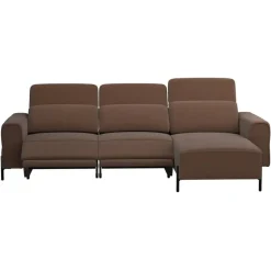 Hoekbank Dave rechts - elektrisch verstelbaar - stof Billy Joe - cognac