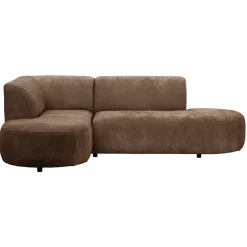 Hoekbank Luna links - stof Rebel - terra