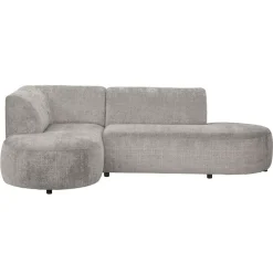 Hoekbank Luna links - stof Cremona - beige