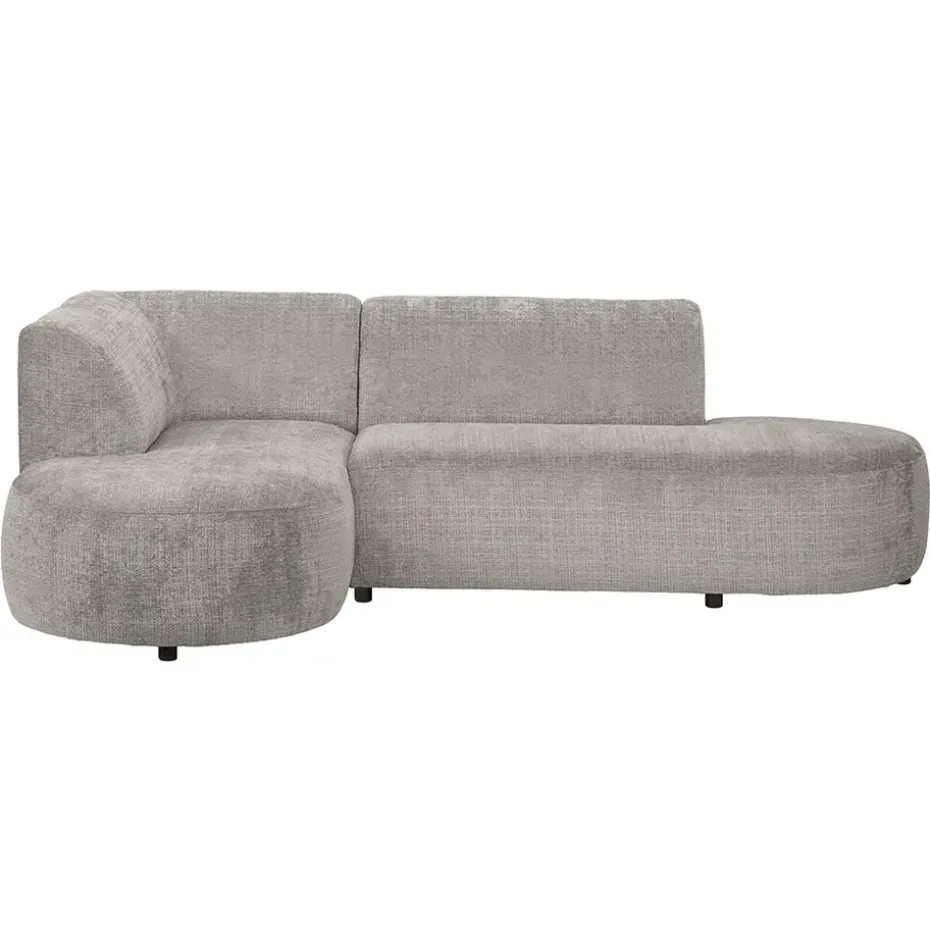 Hoekbank Luna links - stof Cremona - beige