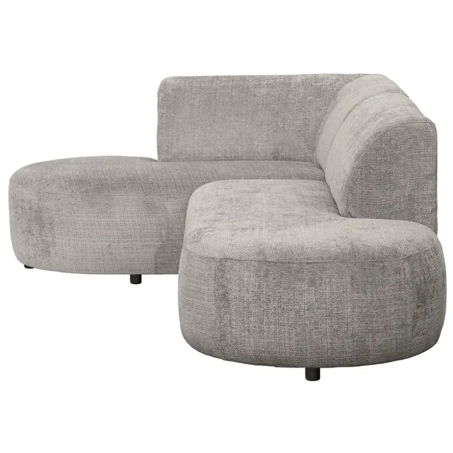 Hoekbank Luna links - stof Cremona - beige