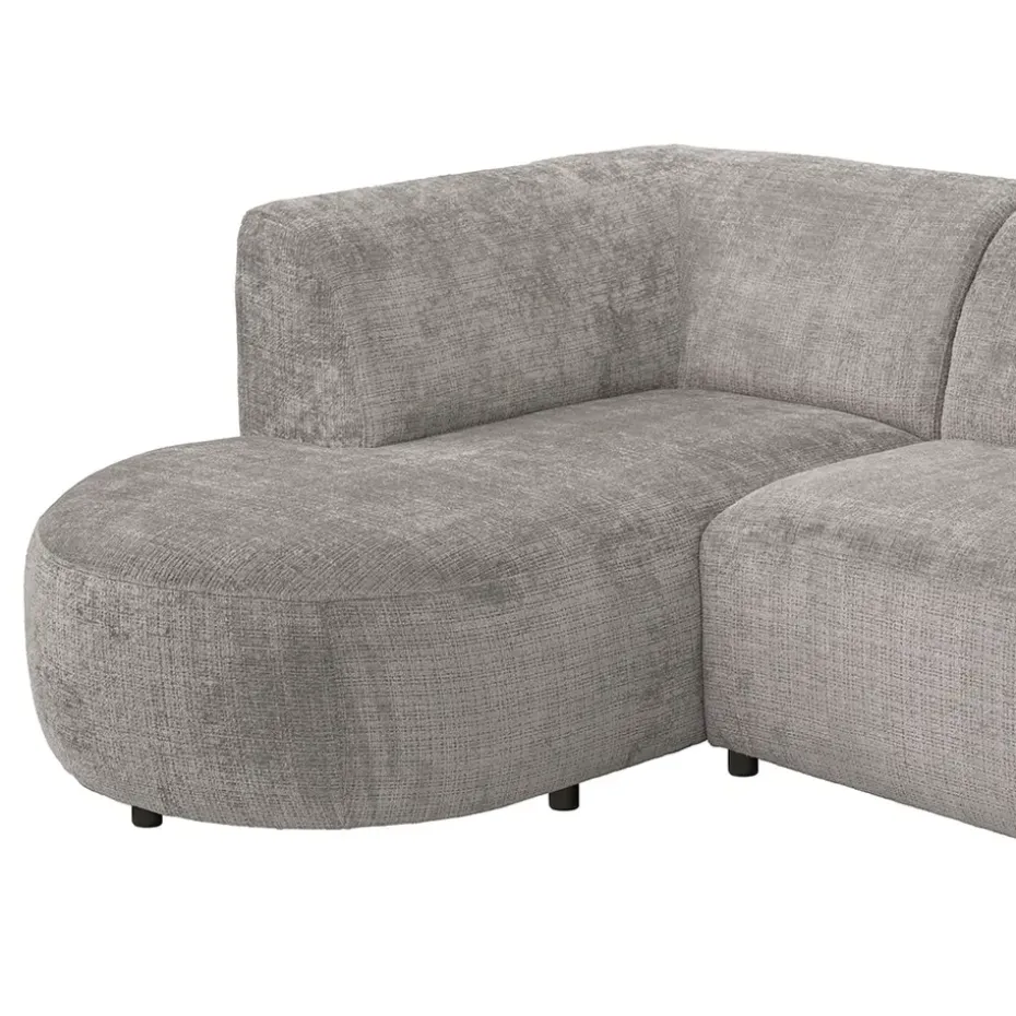 Hoekbank Luna links - stof Cremona - beige