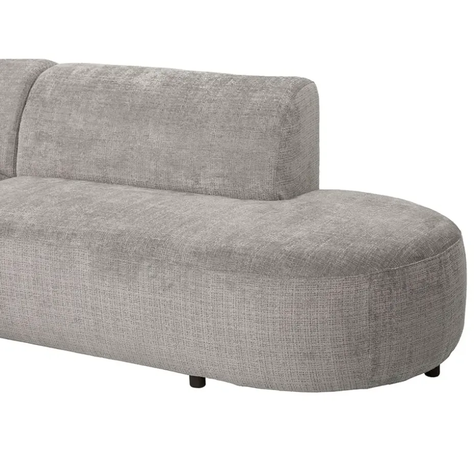 Hoekbank Luna links - stof Cremona - beige