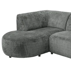 Hoekbank Luna links - stof Cremona - grijs