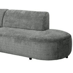 Hoekbank Luna links - stof Cremona - grijs