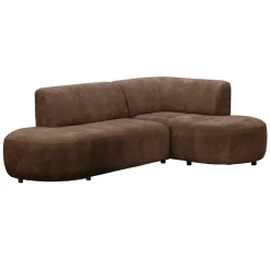 Hoekbank Luna rechts - stof Rebel - terra