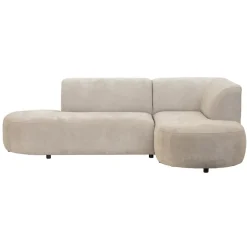 Hoekbank Luna rechts - stof Rebel - beige