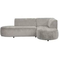 Hoekbank Luna rechts - stof Cremona - beige