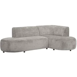 Hoekbank Luna rechts - stof Cremona - beige