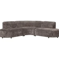 Hoekbank Luna rond - stof Cremona - taupe