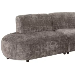 Hoekbank Luna rond - stof Cremona - taupe