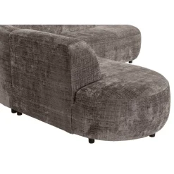 Hoekbank Luna rond - stof Cremona - taupe