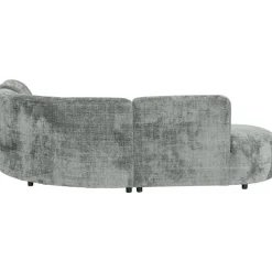 Hoekbank Luna rond - stof Cremona - grijs