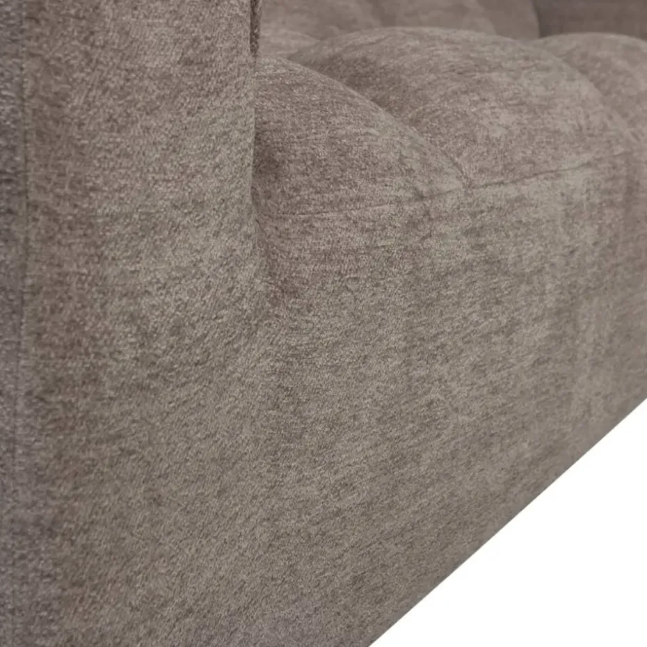 Hoekbank Tibas links - stof Raven - beige