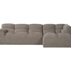 Hoekbank Tibas rechts - stof Raven - beige