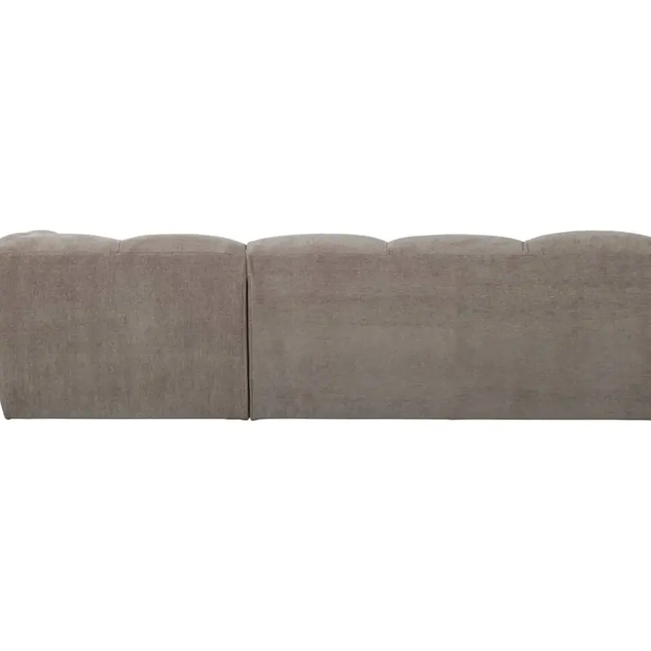 Hoekbank Tibas rechts - stof Raven - beige