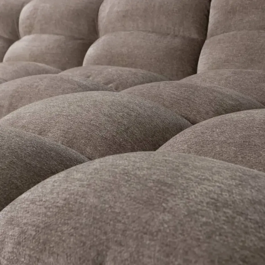 Hoekbank Tibas rechts - stof Raven - beige