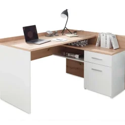 Hoekbureau Morkov - eik/wit