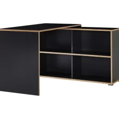 Hoekbureau Tyson 120x120 cm - antraciet/eik