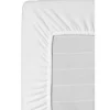 Hoeslaken Molton katoen - wit - 90x200 cm