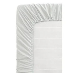 Hoeslaken Percale katoen - lichtgrijs - 180x220 cm