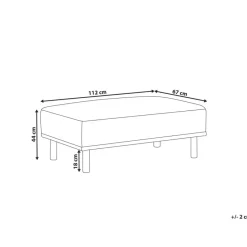 HOLT - Ottomaan - Beige - Polyester