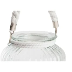 Home & Styling Kaarsen houder - windlicht - wit - 18 cm