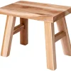 Home & Styling Krukje - teak hout - 31 x 19 x 25 cm - opstapje