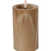 Home & Styling LED kaars - marmer bruin -D7,5 x H12,5 cm