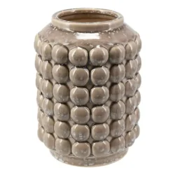 Home & Styling vaas - keramiek/beige - D15 x H20 cm