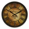 Home & Styling Wand klok oude deco stijl - Romeinse cijfers - D21 cm