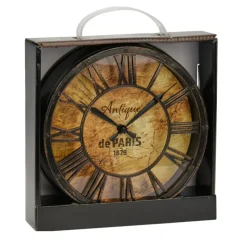 Home & Styling Wand klok oude deco stijl - Romeinse cijfers - D21 cm