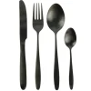 Home Deco Factory Bestekset - 16 delig - zwart - RVS - 4 personen