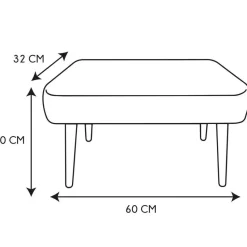 Home Deco Factory Bijzet krukje Berber Mirage - hout - 60 x 40 cm