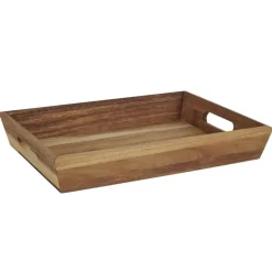 Home Deco Factory dienblad van Acacia - 32 x 23 x 5 cm - bruin