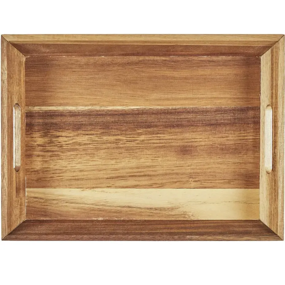 Home Deco Factory dienblad van Acacia - 32 x 23 x 5 cm - bruin