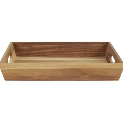 Home Deco Factory dienblad van Acacia - 32 x 23 x 5 cm - bruin