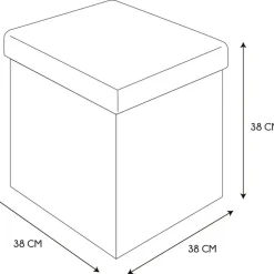 Home Deco Factory Hocker/poef Essestiel - opvouwbaar - 76 x 37 cm