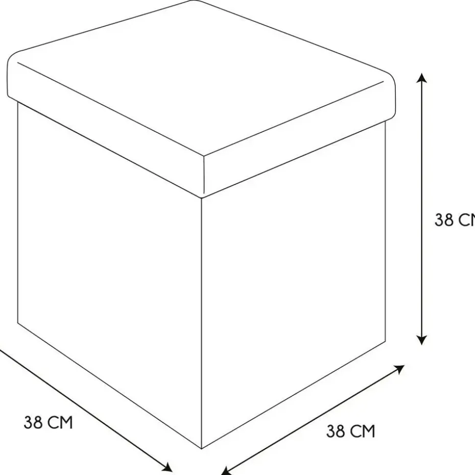 Home Deco Factory Hocker/poef Essestiel - opvouwbaar - 76 x 37 cm