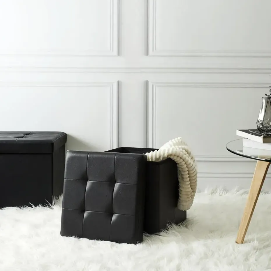 Home Deco Factory Hocker/poef Essestiel - opvouwbaar - 76 x 37 cm