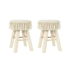 Home Deco Factory Krukje - hout - beige - bohemian - ibiza - deco