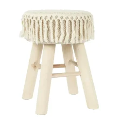 Home Deco Factory Krukje - hout - beige - bohemian - ibiza - deco