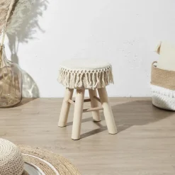 Home Deco Factory Krukje - hout - beige - bohemian - ibiza - deco