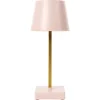 Home deco factory LED tafellamp- kunststof - roze - touch - 26 cm