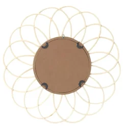 Home deco factory Rotanspiegel - bloem - D50 cm - bohemian