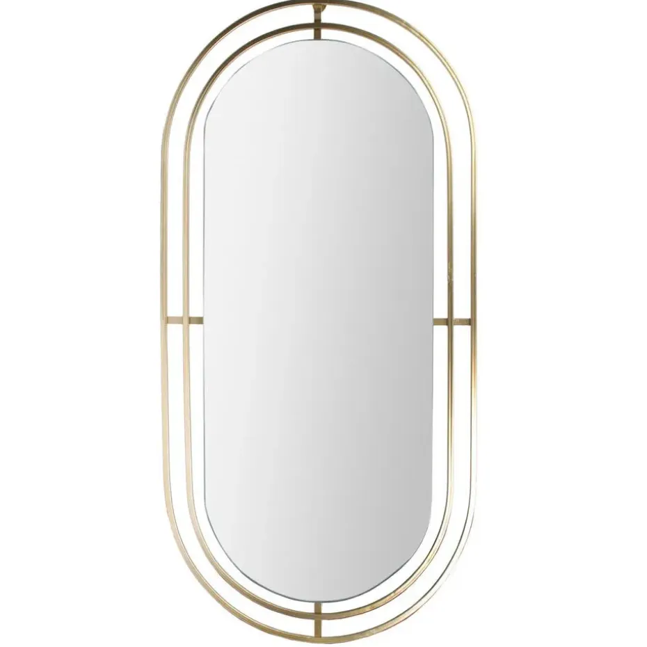 Home Deco Factory Spiegel Marbella - ovaal - goud - L90 x B43 cm