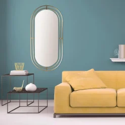 Home Deco Factory Spiegel Marbella - ovaal - goud - L90 x B43 cm