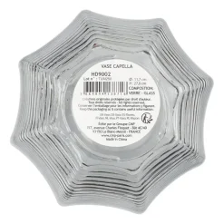 Home deco factory vaas Capella - boeket - glas - groen- H28 cm