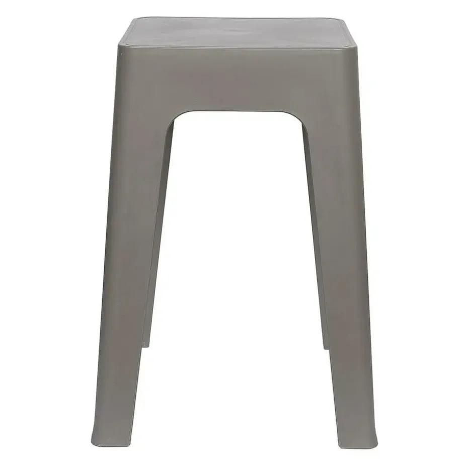 Home Deco Factory zit krukje/stoel - grijs - D34 x H47 cm